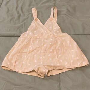 Misha And Puff Cream Polka Dot Romper